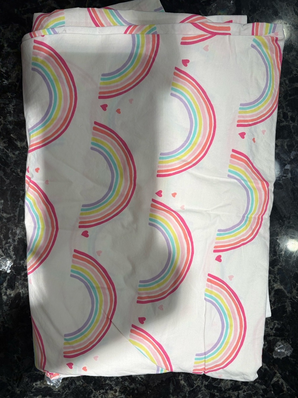 Pottery Barn Kids Rainbow Print Twin Duvet Cover and Pillowcase
